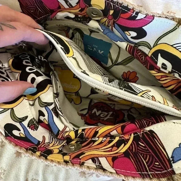 The Sak Tan Crochet Tote with Logo Charm - Picture 5 of 7